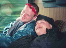 Das rote Kopftuch ist Mathias.